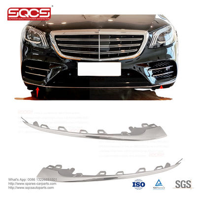 Chrome Trim Strip Front Bumper Trim for MERCEDES BENZ S CLASS W222 2018 2019 2020 with OE NO. 2228857800 2228857700 and 12 Months Warranty
